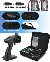 YCFUN 2 Packs RC Boat with Case, 20+ MPH Remote Control Boat for Pools and Lakes